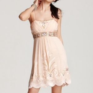 Sue Wong Beaded Empire Peach Dress